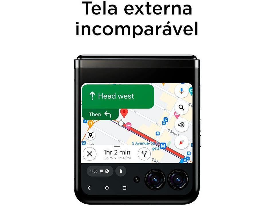 Smartphone Motorola Razr 40 Ultra 256GB Preto 5G Snapdragon Octa-Core 4GB RAM 6,9" Câm. Dupla + Selfie 32MP - 6