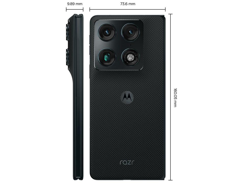 Smartphone Motorola Razr Fold 1TB 5G 16GB RAM + 16GB RAM Boost Inteligente Preto Tela 6,6" e 8,1" Câm. Tripla Selfie de 20MP e 32MP - 7