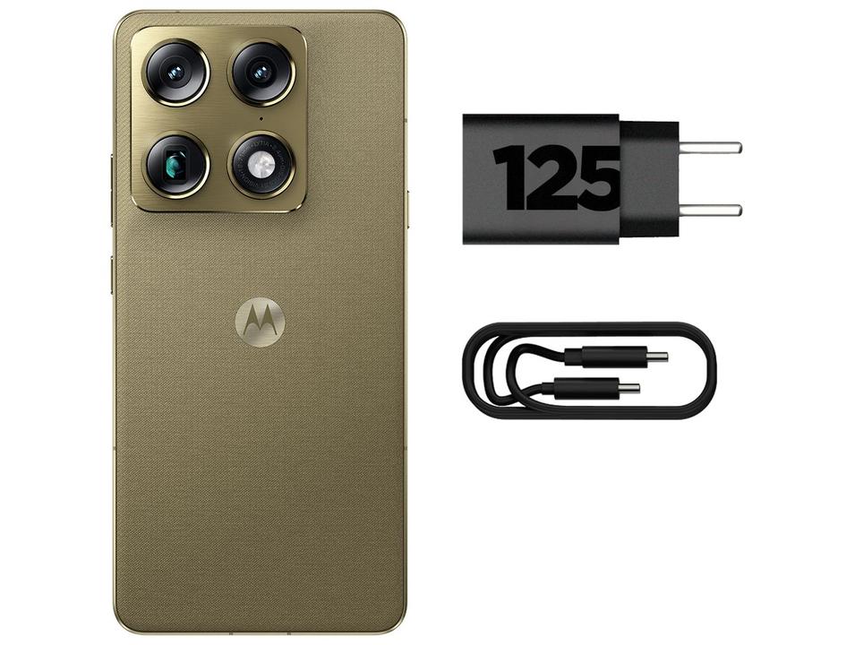 Smartphone Motorola Signature 512GB 5G 24GB RAM Verde Oliva 6,8" Câmera Tripla + Selfie 50MP - 10