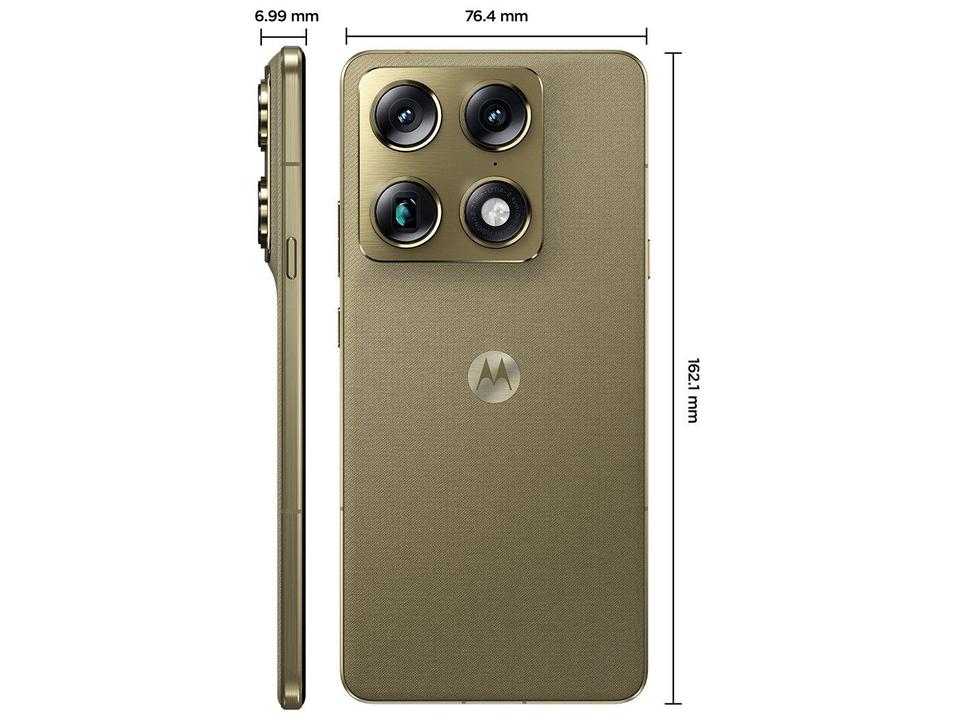 Smartphone Motorola Signature 5G 512GB 24GB (12GB RAM + 12GB RAM Boost) 3 Câmeras 50MP Sony Lytia e Zoom 100x Tela 1.5K Extreme Amoled 165Hz - 9