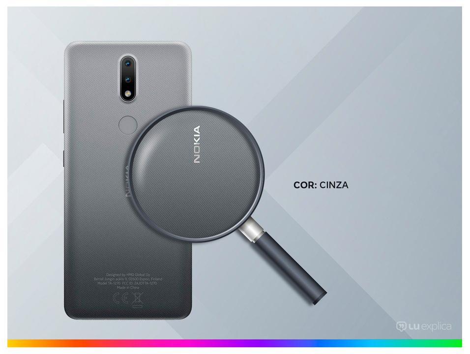 Smartphone Nokia 2.4 64GB Cinza 4G 3GB RAM 6,5” Câm. Dupla + Selfie 5MP com Pacote Offic - 4