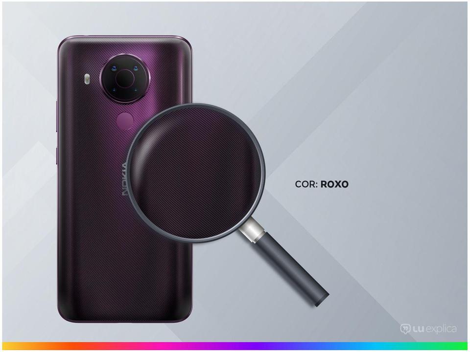 Smartphone Nokia 5.4 128GB Roxo 4G Octa-Core - 4GB RAM Tela 6,39” Câm. Quádrupla + Selfie 16MP - 2