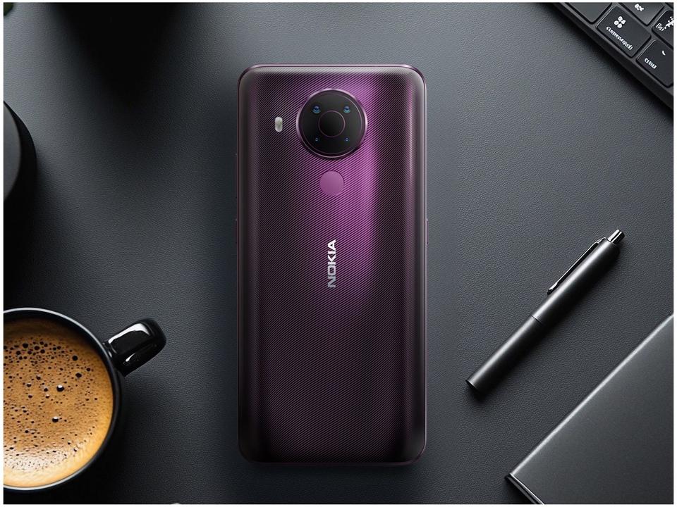 Smartphone Nokia 5.4 128GB Roxo 4G Octa-Core - 4GB RAM Tela 6,39” Câm. Quádrupla + Selfie 16MP - 4