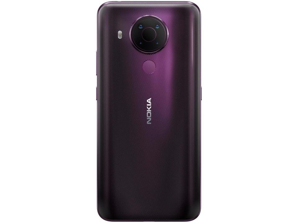 Smartphone Nokia 5.4 128GB Roxo 4G Octa-Core - 4GB RAM Tela 6,39” Câm. Quádrupla + Selfie 16MP - 7