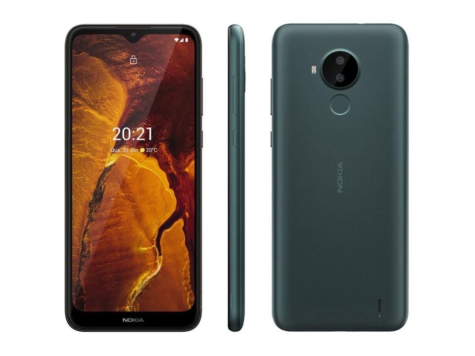 Smartphone Nokia C30 64GB Verde 4G Octa-Core 2GB RAM 6,82” Câm. Dupla + Selfie 5MP Dual Chi
