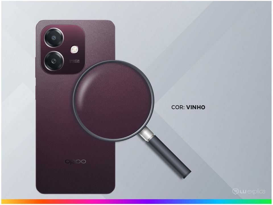 Smartphone OPPO A40 256GB Vinho 4GB RAM 6,7" Câm. 50MP + Selfie 5MP - 2