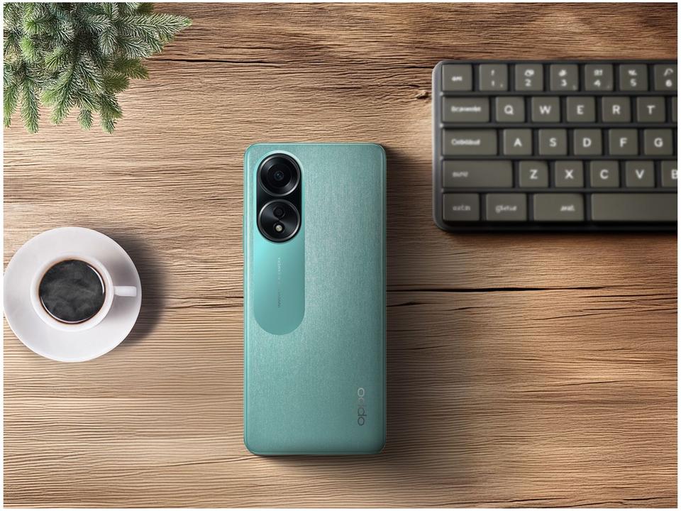 Smartphone OPPO A58 256GB Verde 4G 8GB + 8GB (RAM+) 6,72" Câm. 50MP + Selfie 8MP Dual Chip - 4