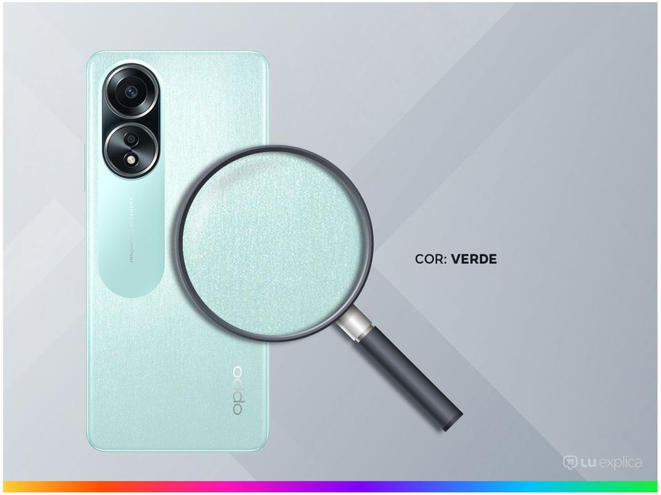 Smartphone OPPO A58 256GB Verde 4G 8GB + 8GB (RAM+) 6,72" Câm. 50MP + Selfie 8MP Dual Chip - 2