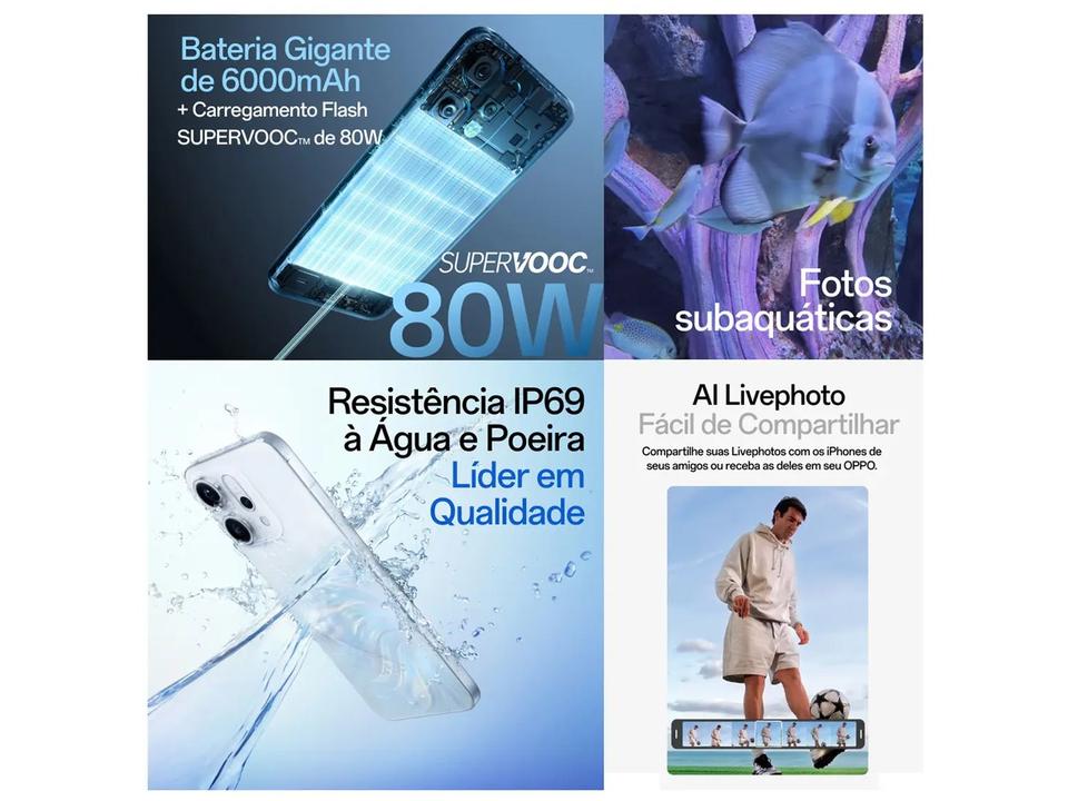 Smartphone OPPO Reno14 512GB 5G 12GB RAM Verde Luminoso 6,59" Câm. Tripla + Selfie 50MP - 1