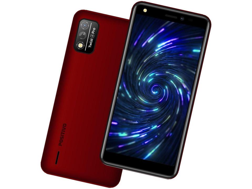 Smartphone Positivo Twist 4 Pro 64GB Vemelho 4G - Octa-Core 1GB RAM Tela 5,5” Câm. 8MP + Selfie 5M - 10