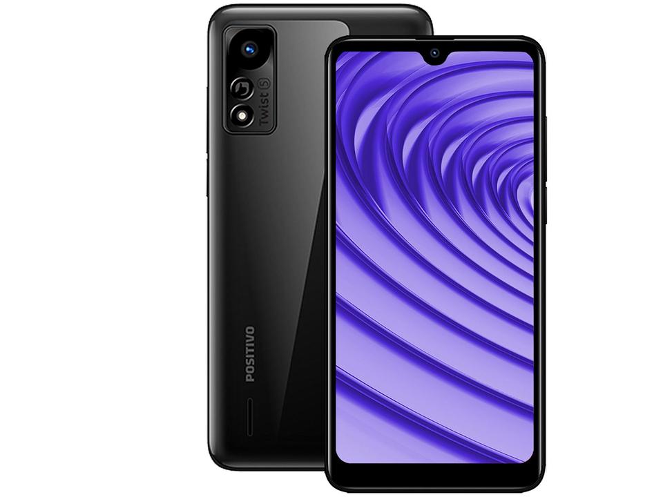 Smartphone Positivo Twist 5 64GB Preto 3G Unisoc 1GB RAM 6,26" Câm. 8MP + Selfie 8MP Dual Chip - 3