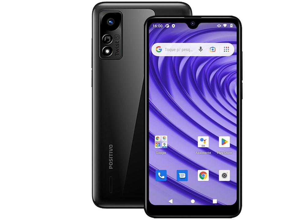 Smartphone Positivo Twist 5 64GB Preto 3G Unisoc 1GB RAM 6,26" Câm. 8MP + Selfie 8MP Dual Chip - 2