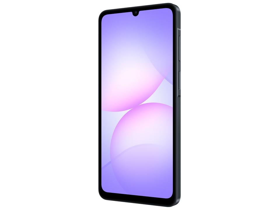 Smartphone Samsung A07 128GB Preto 4GB RAM Tela 6,7" Câm. Dupla + Selfie 8MP - 16