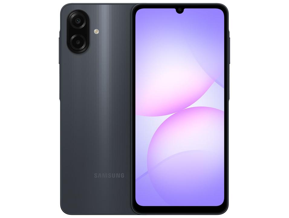 Smartphone Samsung A07 256GB Preto 8GB RAM Tela 6,7" Câm. Dupla + Selfie 8MP - 13