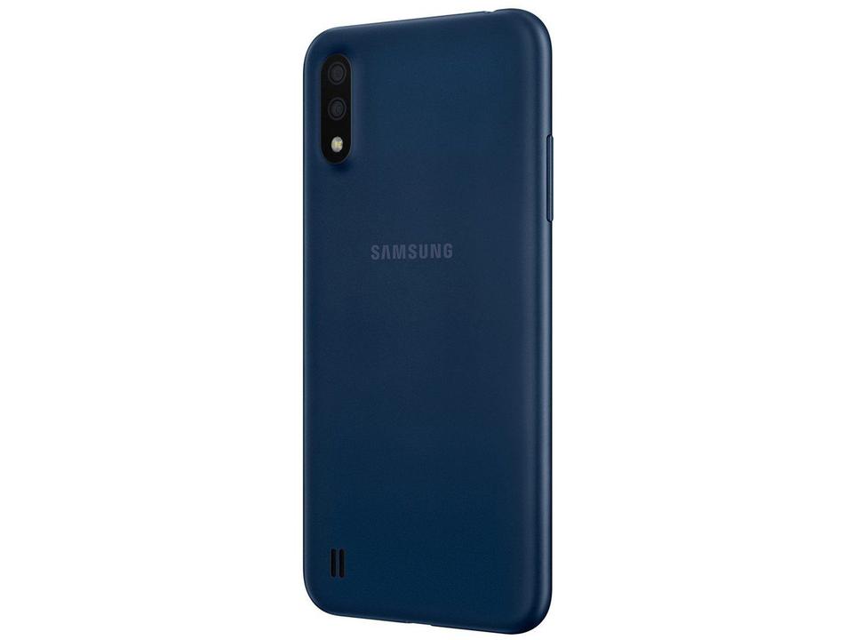 Smartphone Samsung Galaxy A01 32GB Azul Octa-Core - 2GB RAM Tela 5,7” Câm. Dupla + Câm. Selfie 5M - 6