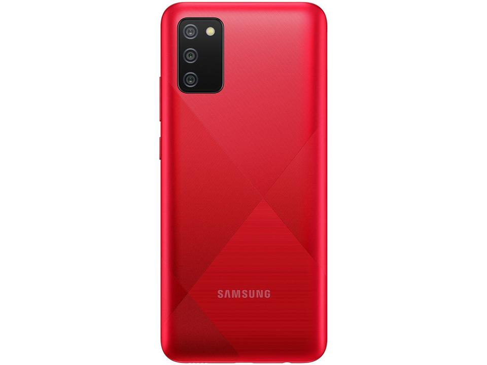 Smartphone Samsung Galaxy A02s 32GB Vermelho 4G - Octa-Core 3GB RAM 6,5” Câm. Tripla + Selfie 5MP - 9