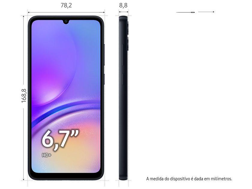 Smartphone Samsung Galaxy A05 128GB Preto 4G Octa-Core 4GB RAM 6,7” Câm. Dupla + Selfie 8MP - 5