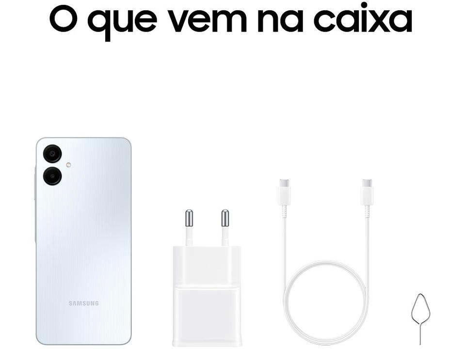 Smartphone Samsung Galaxy A06 128GB 4GB RAM Branco 6,7" Câm. Dupla + Selfie 8MP - 3