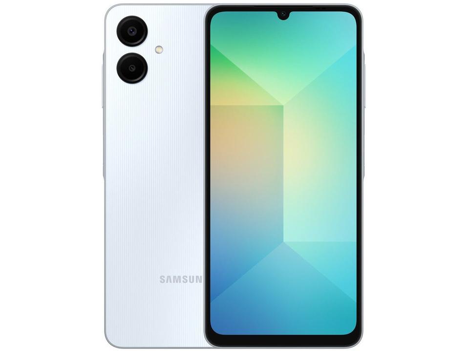 Smartphone Samsung Galaxy A06 128GB 4GB RAM Branco 6,7" Câm. Dupla + Selfie 8MP - 18