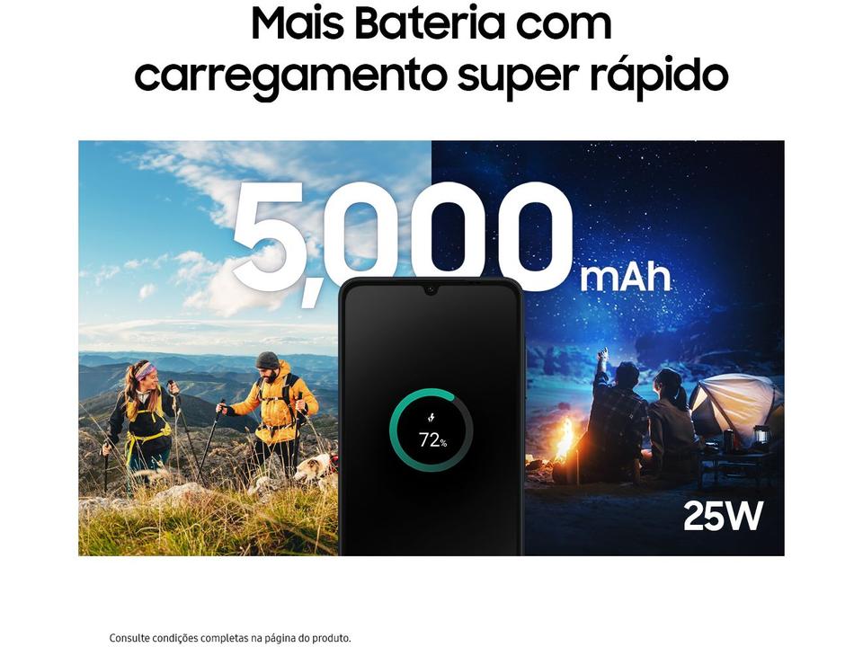 Smartphone Samsung Galaxy A06 128GB 4GB RAM Branco 6,7" Câm. Dupla + Selfie 8MP - 7