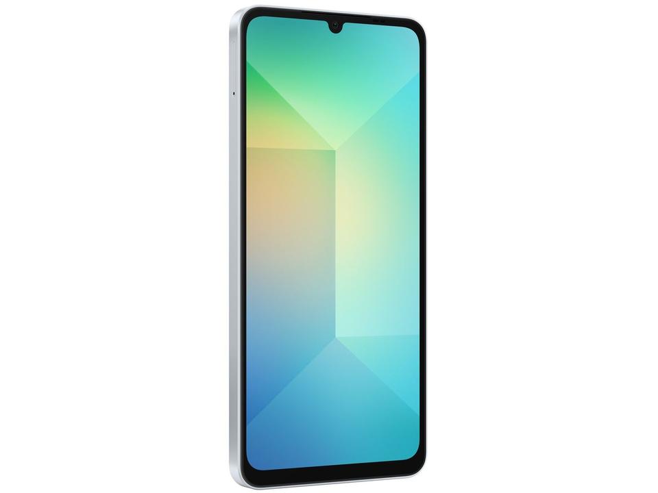 Smartphone Samsung Galaxy A06 128GB 4GB RAM Branco 6,7" Câm. Dupla + Selfie 8MP - 16