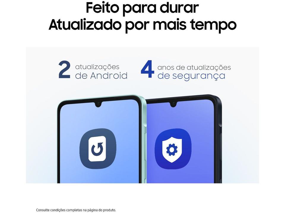 Smartphone Samsung Galaxy A06 128GB 4GB RAM Branco 6,7" Câm. Dupla + Selfie 8MP - 8