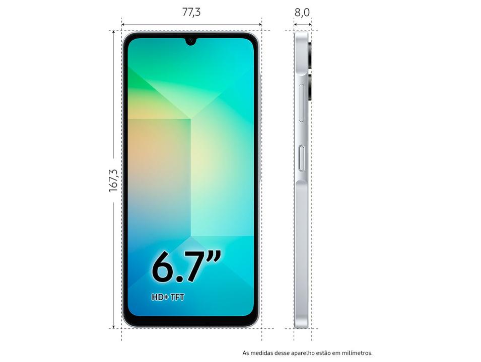 Smartphone Samsung Galaxy A06 5G 128GB 4GB RAM Cinza Câm. 50MP + Selfie 8MP - 11