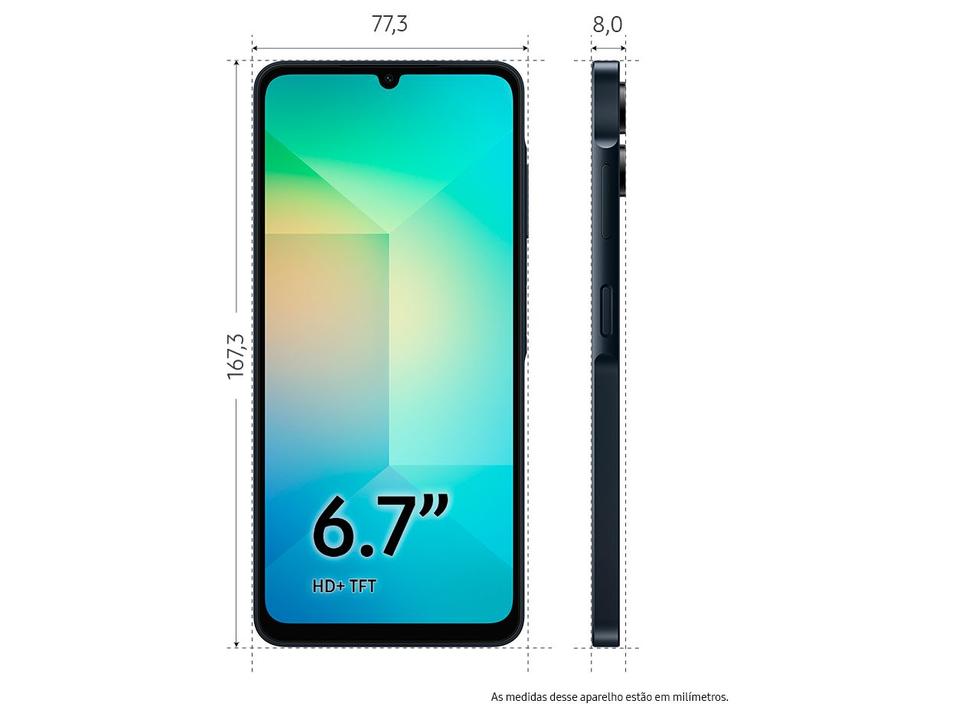 Smartphone Samsung Galaxy A06 5G 128GB 4GB RAM Preto Câm. 50MP + Selfie 8MP - 11
