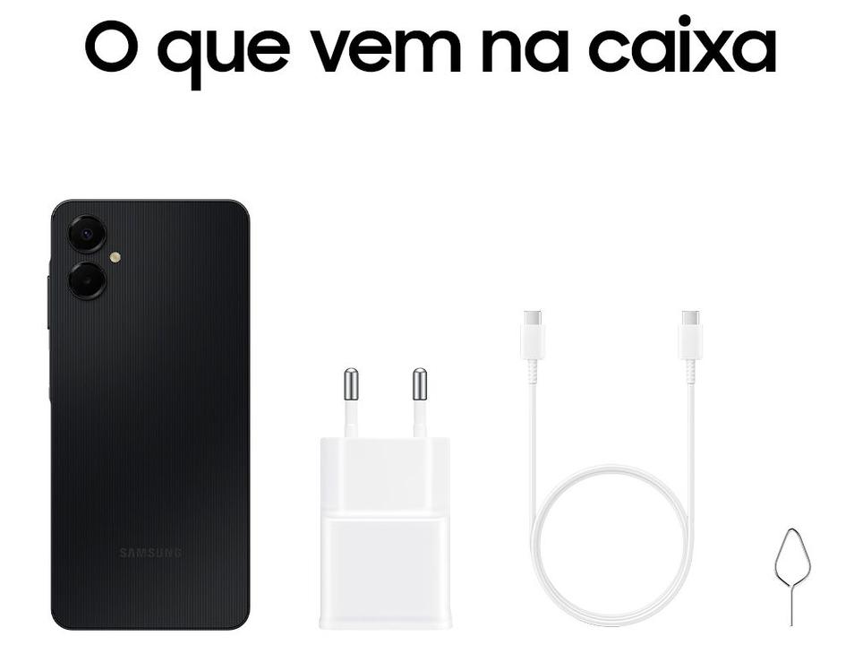Smartphone Samsung Galaxy A06 5G 128GB 4GB RAM Preto Câm. 50MP + Selfie 8MP - 12