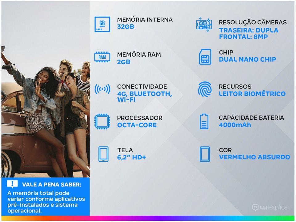 Smartphone Samsung Galaxy A10s 32GB Vermelho Absurdo 2GB RAM 6,2" Câm. Dupla + Selfie 8MP Dual Chip - 1