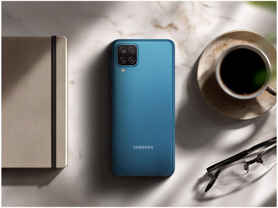 Smartphone Samsung Galaxy A12 64GB Azul 4GB RAM 6,5" Câm. Quádrupla + Selfie 8MP Dual Chip - 3