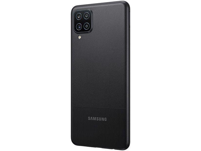 Smartphone Samsung Galaxy A12 64GB Preto 4G Octa-Core 4GB RAM 6,5” Câm. Quádrupla + Selfie 8M - 8