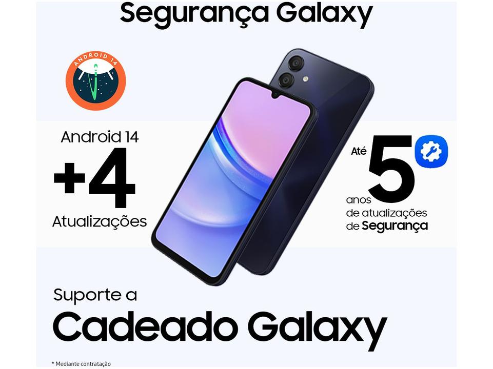 Smartphone Samsung Galaxy A15 6,5" 128GB Verde Claro 5G 4GB RAM Câm. Tripla 50MP + Selfie 13MP 5000mAh Dual Chip - 12