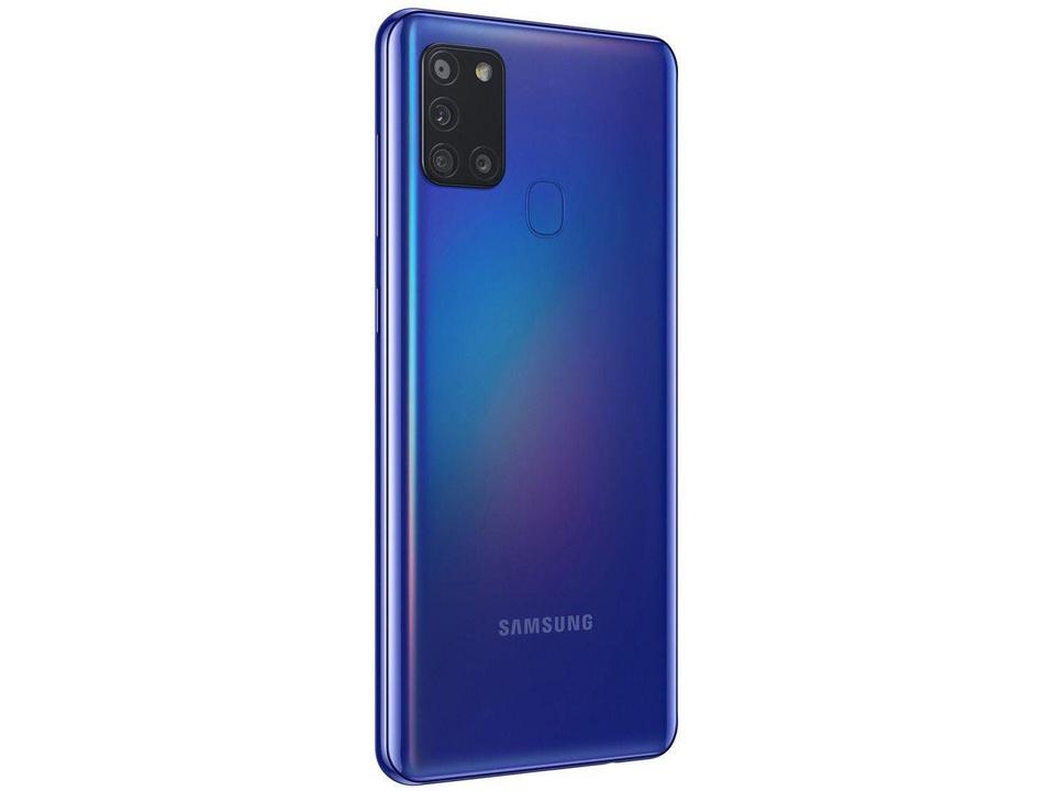 Smartphone Samsung Galaxy A21s 64GB Azul 4G - 4GB RAM 6,5” Câm. Quádrupla + Selfie 13M - 8