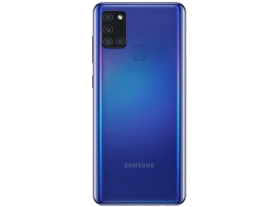 Smartphone Samsung Galaxy A21s 64GB Azul 4G - 4GB RAM 6,5” Câm. Quádrupla + Selfie 13M - 7