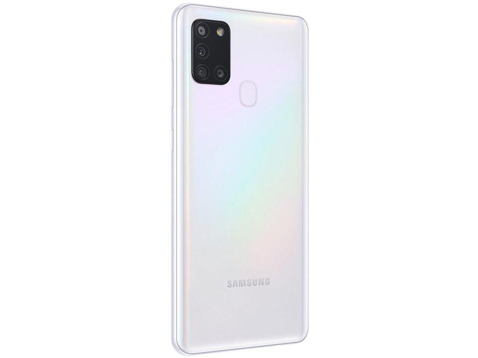 Smartphone Samsung Galaxy A21s 64GB Branco 4G - 4GB RAM 6,5” Câm. Quádrupla + Selfie 13M - 8