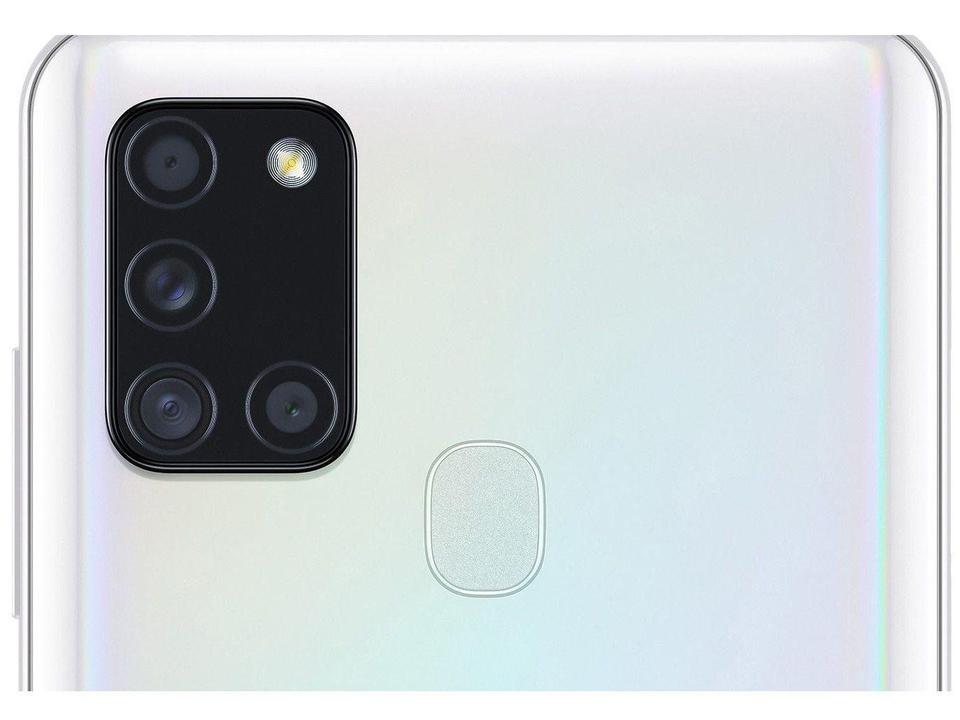 Smartphone Samsung Galaxy A21s 64GB Branco 4G - 4GB RAM 6,5” Câm. Quádrupla + Selfie 13M - 10