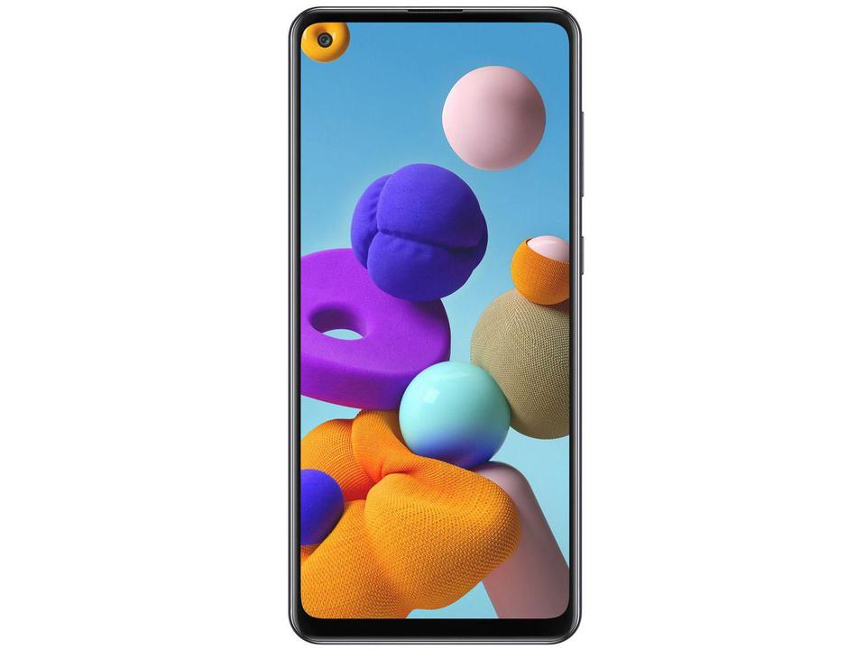 Smartphone Samsung Galaxy A21s 64GB Preto 4G - 4GB RAM 6,5” Câm. Quádrupla + Selfie 13MP - 4
