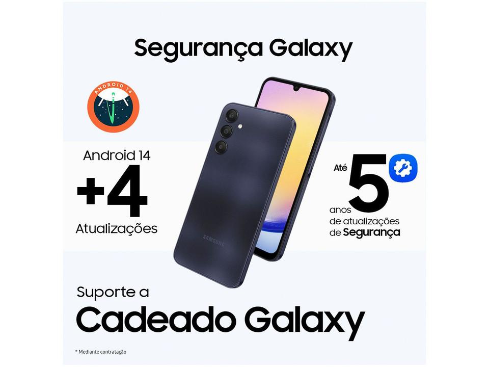 Smartphone Samsung Galaxy A25 6,5" 256GB Verde Claro 5G 8GB RAM Câm Tripla 50MP + Selfie 13MP Bateria 5000mAh Dual Chip - 13