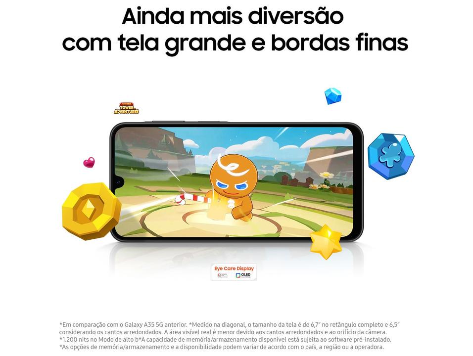 Smartphone Samsung Galaxy A26 256GB 5G 8GB RAM Branco 6.7" Câm. 50MP + 8MP + 2MP + Selfie 13MP - 4