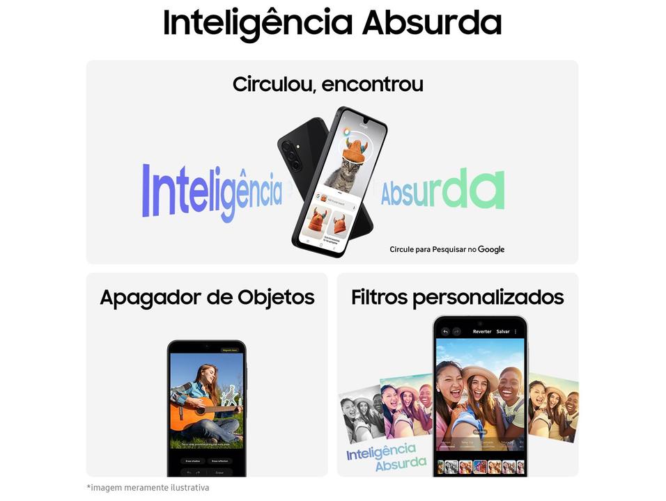 Smartphone Samsung Galaxy A26 256GB 5G 8GB RAM Branco 6.7" Câm. 50MP + 8MP + 2MP + Selfie 13MP - 1