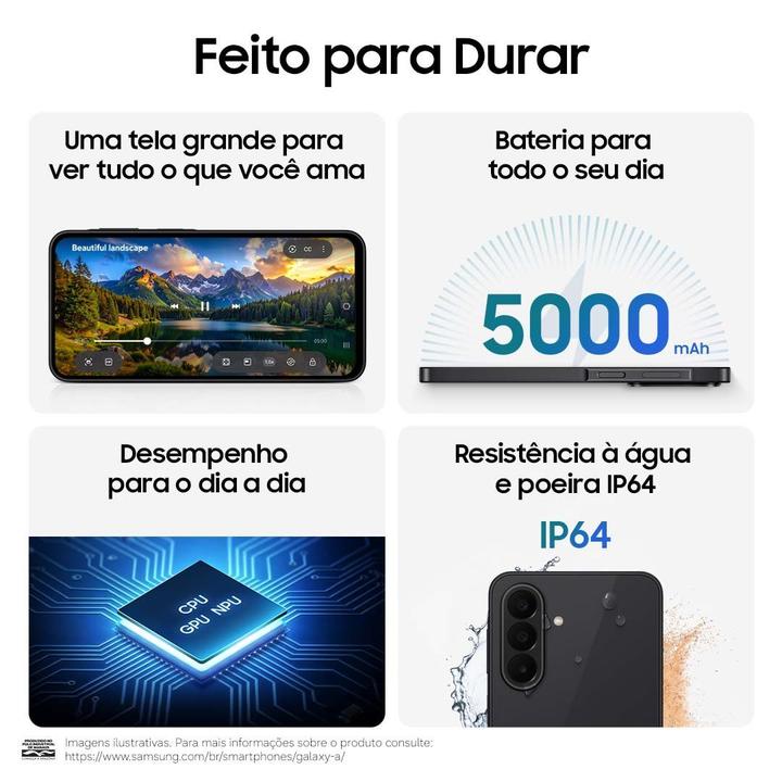 Smartphone Samsung Galaxy A27 256GB 5G 6GB RAM Rosa 6,7" Câm. Tripla Selfie 12MP - 4