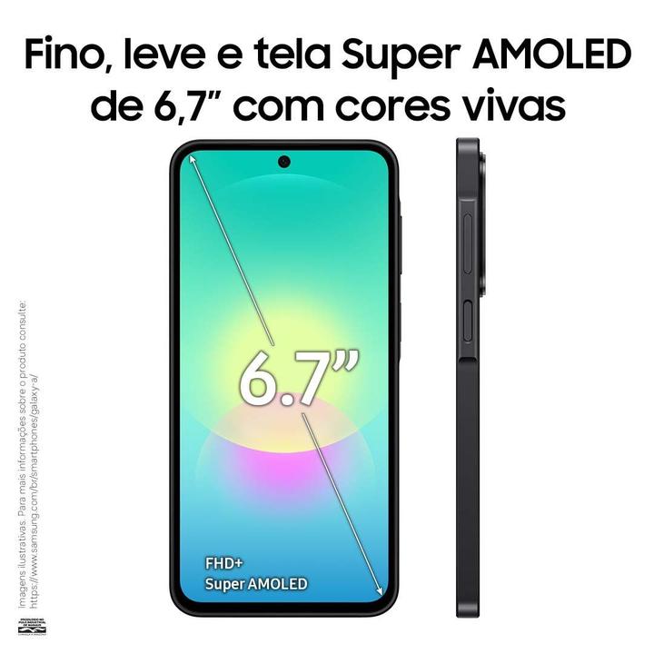 Smartphone Samsung Galaxy A27 256GB 5G 6GB RAM Rosa 6,7" Câm. Tripla Selfie 12MP - 8