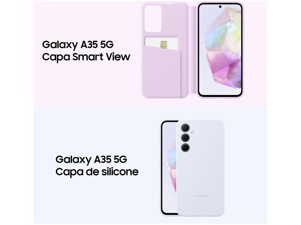 Smartphone Samsung Galaxy A35 128GB Azul Escuro 5G 6GB RAM 6,6" Câm. Tripla + Selfie 13MP Dual Chip - 15