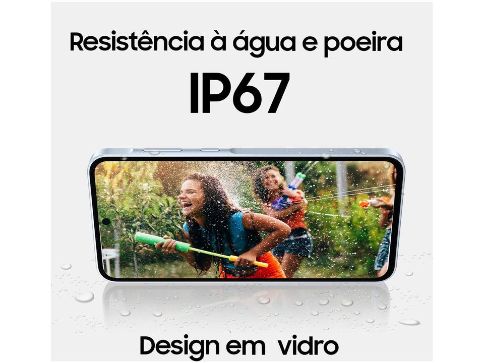 Smartphone Samsung Galaxy A35 128GB Azul Escuro 5G 6GB RAM 6,6" Câm. Tripla + Selfie 13MP Dual Chip - 8
