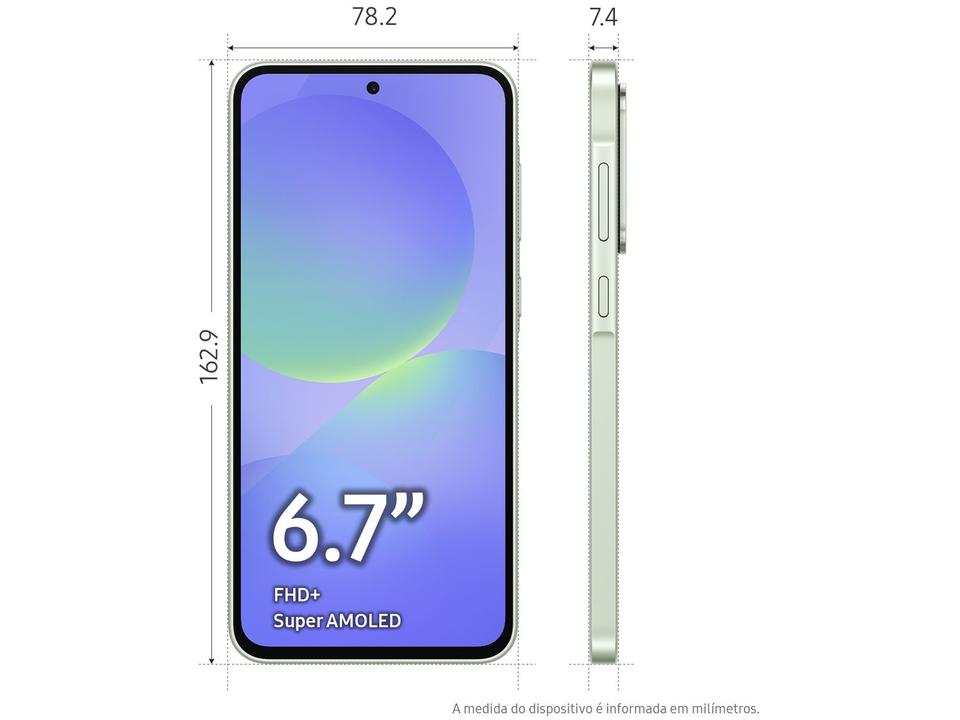 Smartphone Samsung Galaxy A36 256GB 5G 8GB RAM Verde 6,7" Câm. Tripla + 12MP - 7