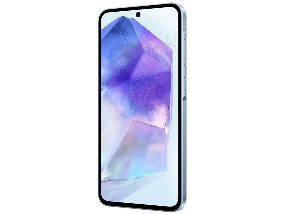Smartphone Samsung Galaxy A55 128GB Azul Claro 5G 8GB RAM 6,6" Câm. Tripla + Selfie 32MP Dual Chip - 20