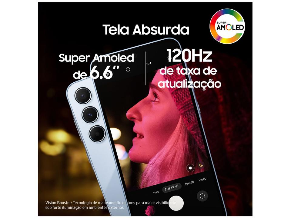 Smartphone Samsung Galaxy A55 128GB Rosa 5G 8GB RAM 6,6" Câm. Tripla + Selfie 32MP Dual Chip - 7