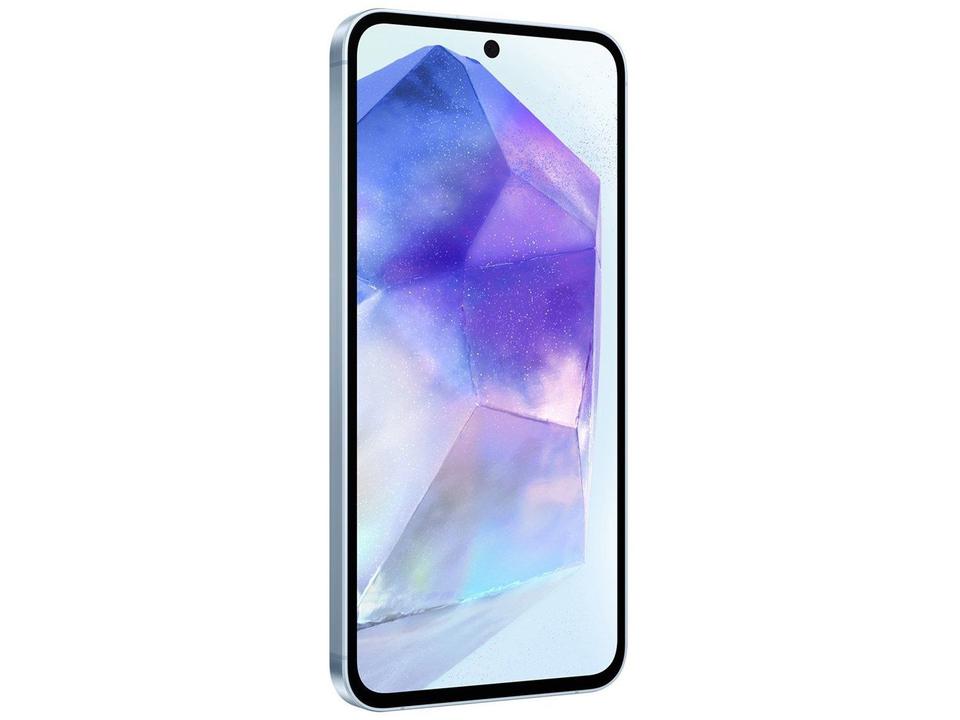 Smartphone Samsung Galaxy A55 128GB Azul Claro 5G 8GB RAM 6,6" Câm. Tripla + Selfie 32MP Dual Chip - 19