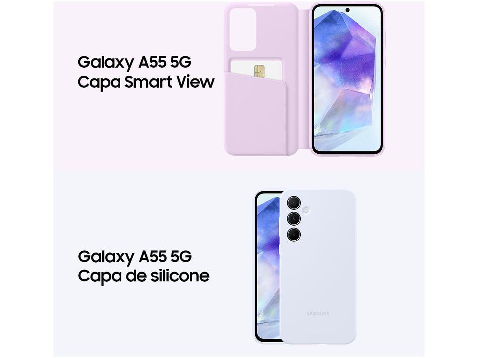 Smartphone Samsung Galaxy A55 128GB Rosa 5G 8GB RAM 6,6" Câm. Tripla + Selfie 32MP Dual Chip - 14